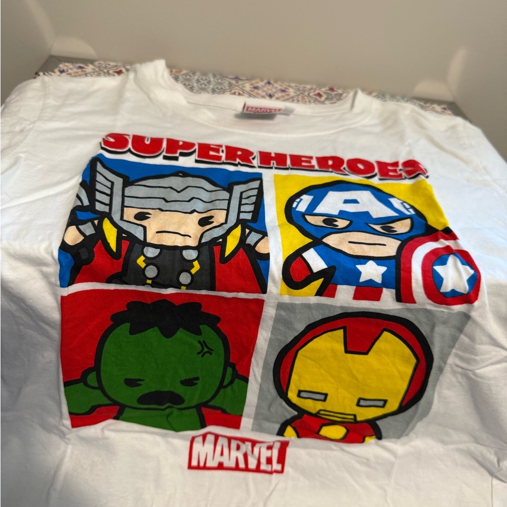 Marvel Superheroes Kids Costume T-Shirt - Red, Blue, Green, Yellow